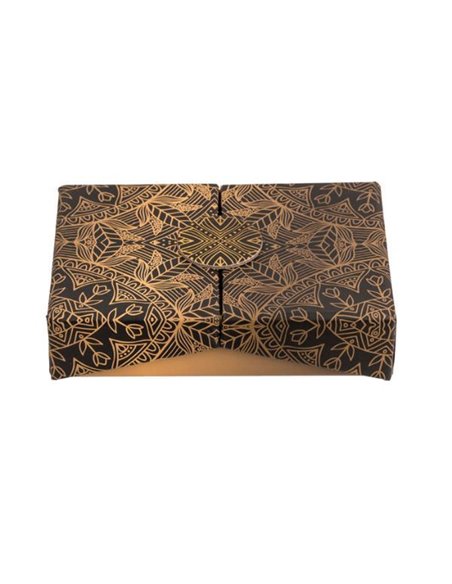 Κουτί ethnic μαύρο-χρυσό 12x8xΥ3εκ.