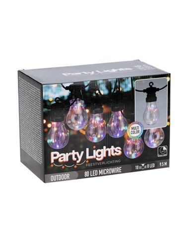 Διακοσμητική αλυσίδα 10 χρωματιστά φωτάκια