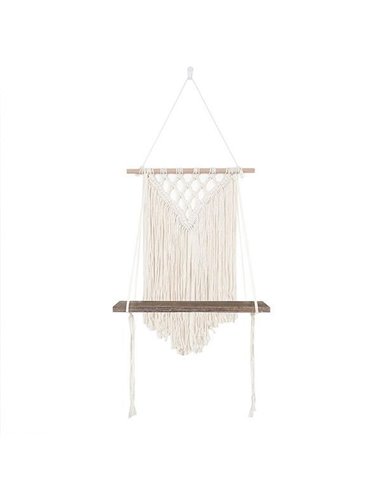 Ράφι επιτοίχιο από μακραμέ 40x58εκ.