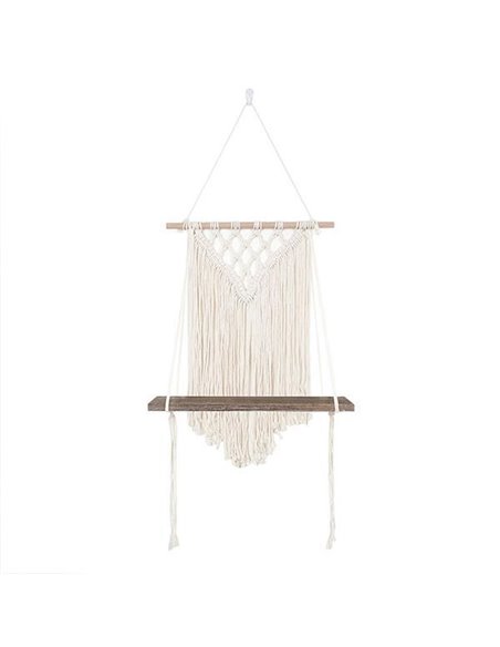 Ράφι επιτοίχιο από μακραμέ 40x58εκ.