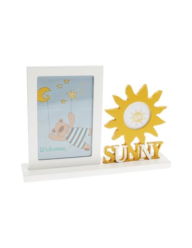 Κορνίζα λευκή Ήλιος Υ18,5x25,5x5εκ.