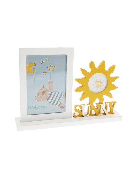 Κορνίζα λευκή Ήλιος Υ18,5x25,5x5εκ.