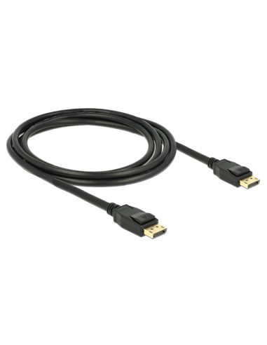 DELOCK καλώδιο DisplayPort 1.2 83806, 4K/60Hz, 21.6 Gbps, 2m, μαύρο