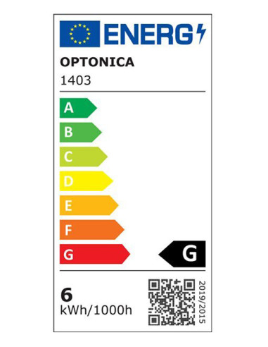 OPTONICA LED λάμπα G45 1403, 5.5W, 2700K, 450lm, E14