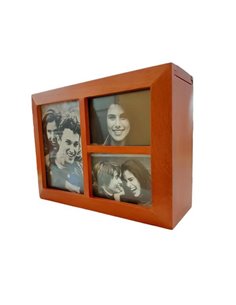 Κουτί ξύλινο με κορνίζες και άλμπουμ για φωτογραφίες Y15,5x7x20