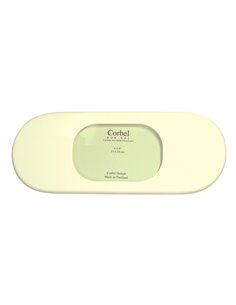 Κορνίζα ξύλινη οβάλ λευκή για φωτό 10x15εκ.