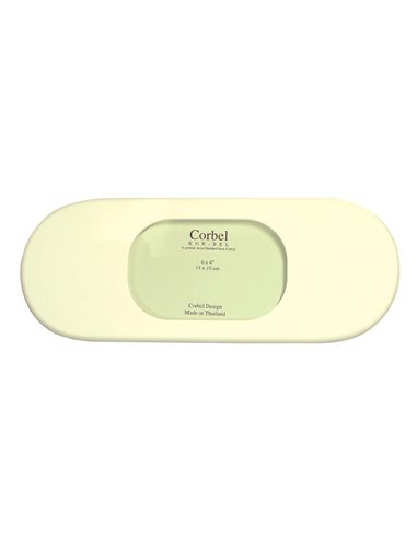 Κορνίζα ξύλινη οβάλ λευκή για φωτό 10x15εκ.