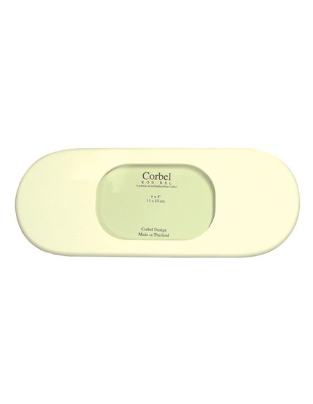 Κορνίζα ξύλινη οβάλ λευκή για φωτό 10x15εκ.