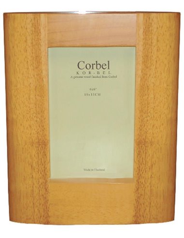 Κορνίζα ξύλινη καφέ οβάλ για φωτό 10x15εκ.