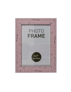 Κορνίζα ροζ Υ18x13εκ., απομίμηση ξύλου