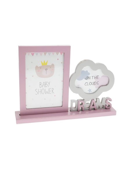 Κορνίζα ροζ Σύννεφο Υ18,5x25,5x5εκ.