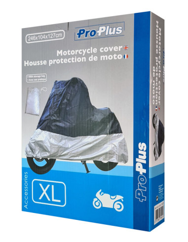 PROPLUS κουκούλα μηχανής 610257 με θήκη, XL 246x104x127cm, μπλε/ασημί