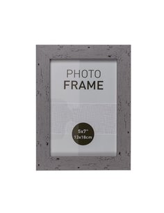 Κορνίζα γκρι Υ18x13εκ., απομίμηση ξύλου