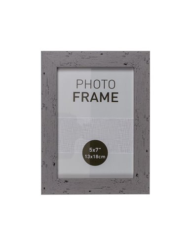 Κορνίζα γκρι Υ18x13εκ., απομίμηση ξύλου