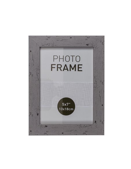 Κορνίζα γκρι Υ18x13εκ., απομίμηση ξύλου