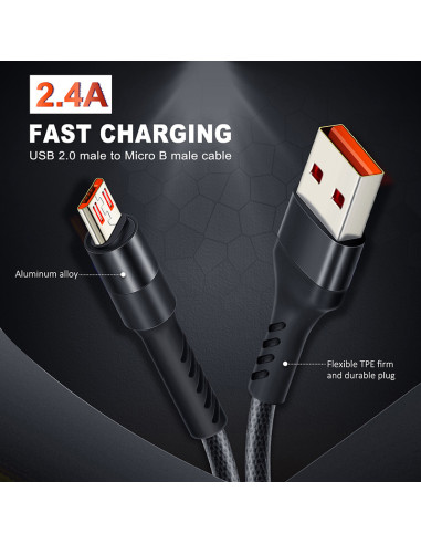 CABLETIME καλώδιο micro USB σε USB CT-P05, 12W, 480Mbps, 1m, μαύρο