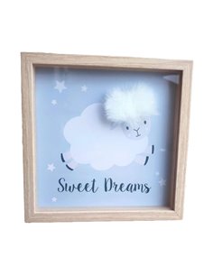 Διακοσμητικό κάδρο προβατάκι Υ20x20x2,7εκ.