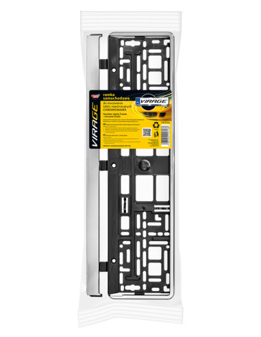 MOJE AUTO πλαίσιο πινακίδας αυτοκινήτου 93-036, 17.5x1.4x52.6cm, μαύρο