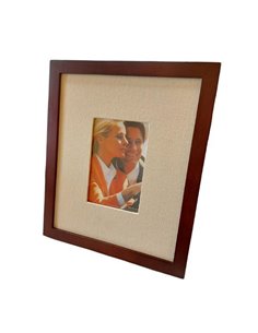 Κορνίζα walnut-ύφασμα 25,5x30x2εκ.