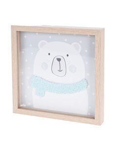 Διακοσμητικό κάδρο αρκουδάκι Υ20x20x2,7εκ.