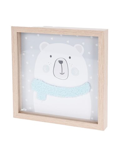 Διακοσμητικό κάδρο αρκουδάκι Υ20x20x2,7εκ.