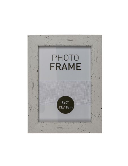 Κορνίζα μπεζ Υ18x13εκ., απομίμηση ξύλου