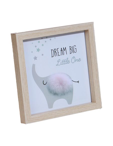 Διακοσμητικό κάδρο ελεφαντάκι Υ20x20x2,7εκ.