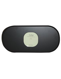 Κορνίζα ξύλινη οβάλ μαύρη για φωτό 7,5x7,5εκ.