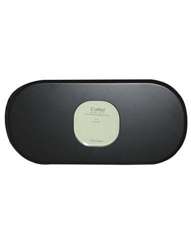 Κορνίζα ξύλινη οβάλ μαύρη για φωτό 7,5x7,5εκ.