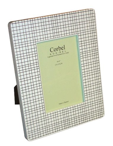 Κορνίζα ξύλινη άσπρο-μαύρο για φωτό 10x15εκ.