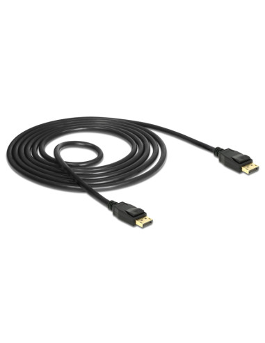 DELOCK καλώδιο DisplayPort 1.2 85508, 4K/60Hz, 21.6 Gbps, 1.5m, μαύρο