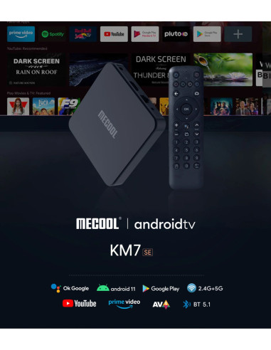 MECOOL TV Box KM7 SE, Google πιστοποίηση, 4K, 2/32GB, WiFi, Android 11