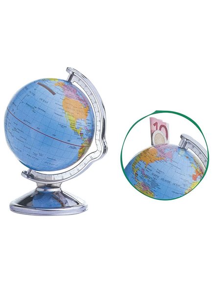 Κουμπαράς "υδρόγειος σφαίρα" 10x16εκ.