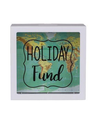 Κουμπαράς -  κορνίζα πλαστικός Holiday Fund 15x15x5εκ.