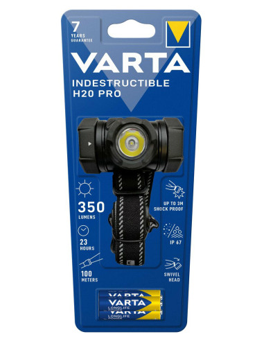 VARTA LED φακός κεφαλής Indestructible H20 Pro, 350lm, IP67, μαύρος