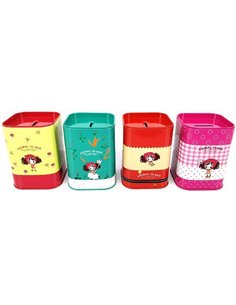 Κουμπαράς μεταλλικός κοκτέηλ 4 σχέδια Υ10,5x7.5εκ.