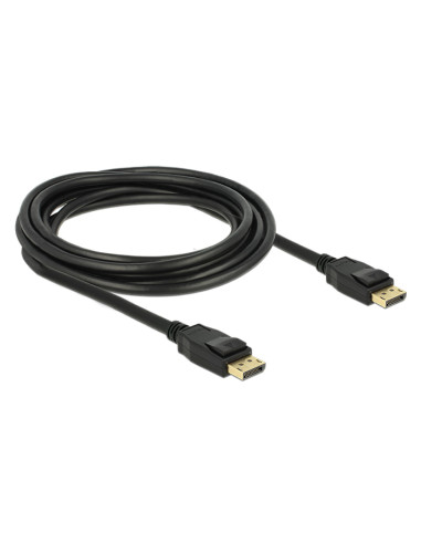 DELOCK καλώδιο DisplayPort 1.2 83807, 4K/60Hz, 21.6 Gbps, 3m, μαύρο