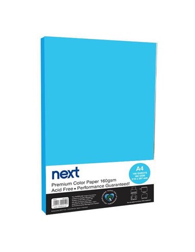 Χαρτόνι φωτοαντιγραφικό μπλε Α4 100 φύλλα 160γρ