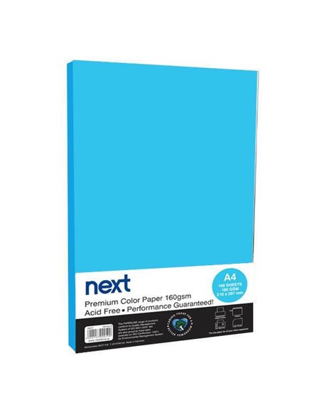 Χαρτόνι φωτοαντιγραφικό μπλε Α4 100 φύλλα 160γρ