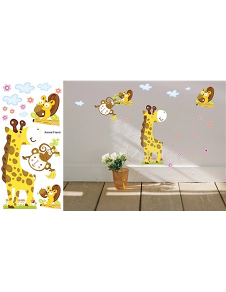 Αυτοκόλλητα τοίχου 30x60εκ. "καμηλοπάρδαλη"