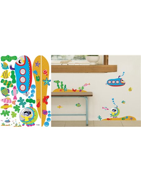 Αυτοκόλλητα τοίχου 50x70εκ. "υποβρύχια"