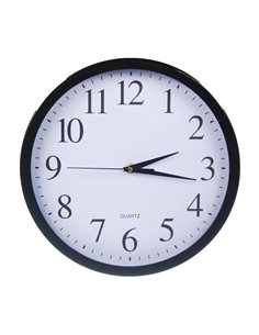 Ρολόι τοίχου Ø22εκ. μαύρο
