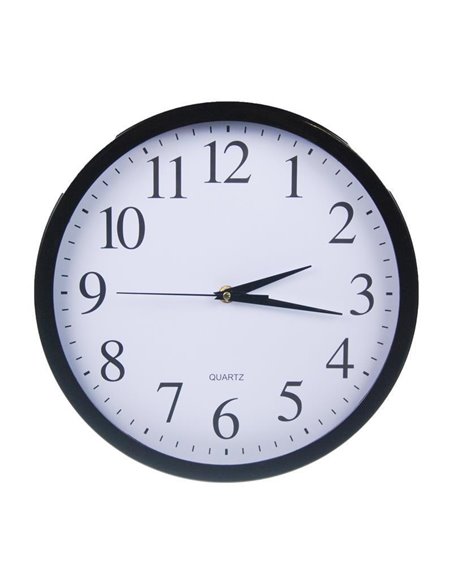 Ρολόι τοίχου Ø22εκ. μαύρο