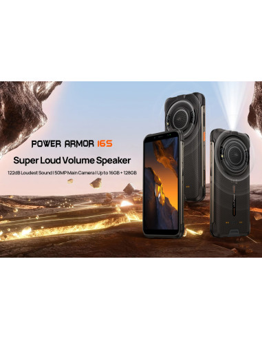 ULEFONE smartphone Power Armor 16S, 5.93", ηχείο 3.5W, 8/128GB, μαύρο