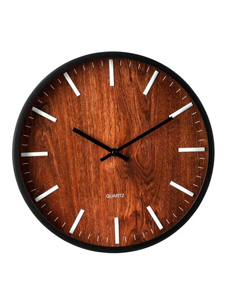 Ρολόι τοίχου καφέ-μαύρο Ø30εκ.