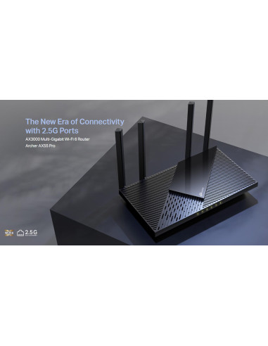 TP-LINK Router Archer AX55 Pro, WiFi 6, 3Gbps AX3000, Dual Band, V.1.0