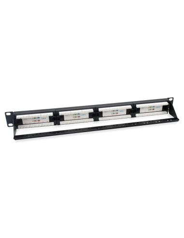 POWERTECH patch panel NETW-0027 για rack 19"/1U, 24 θυρών, CAT 6 UTP, μαύρο