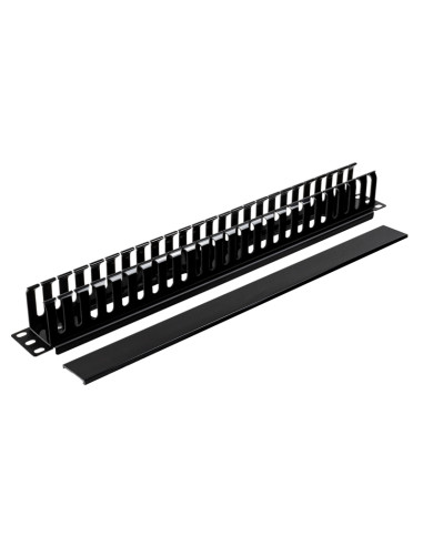 POWERTECH cable management NETW-0029 για rack 19"/1U, πλαστικό, μαύρο