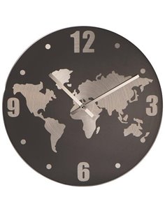 Ρολόι τοίχου αλουμινίου γκρι Ø30x2,7εκ.