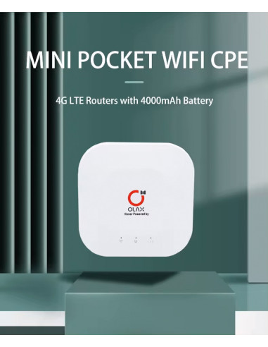 OLAX router MT30, 4G LTE, WiFi 150 Mbps, 4000mAh